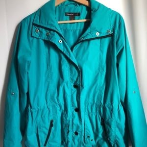 Style & Co. Turquoise windbreaker size small
